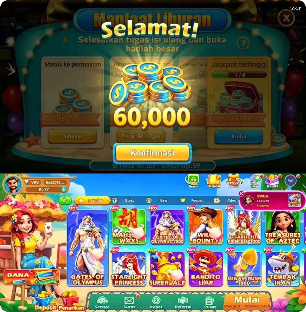 555f Masuk - 555f Resmi